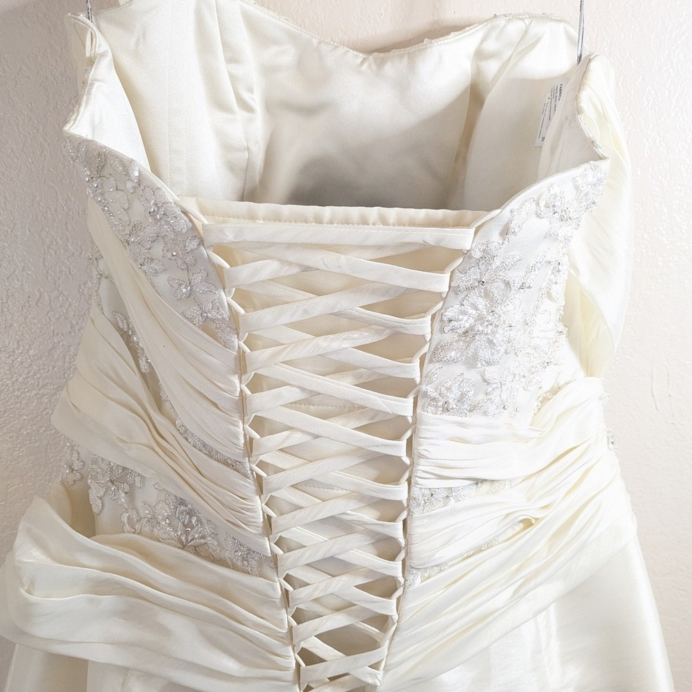 NWOT Maggie Sottero Couture Corset Beaded Pleated Sweetheart Bridal Gown 14 - Picture 2 of 14